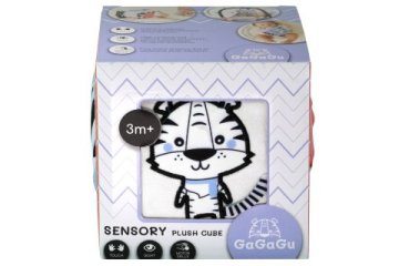 TM Toys GAGAGU Senzorična kocka midi 10 cm Tiger in krava