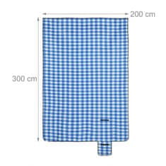 UNBRANDED XXL Piknik odeja modro-belo karo 
