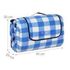 UNBRANDED XXL Piknik odeja modro-belo karo 
