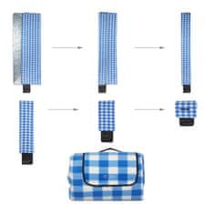 UNBRANDED XXL Piknik odeja modro-belo karo 