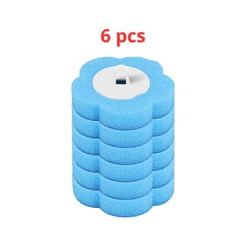 Netscroll Set 6x dodatnih gobic za WcSet, gobice za čiščenje wc školjke, za popolno čistočo vašega wc-ja, Brushes