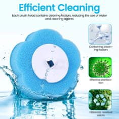Netscroll Set 6x dodatnih gobic za WcSet, gobice za čiščenje wc školjke, za popolno čistočo vašega wc-ja, Brushes