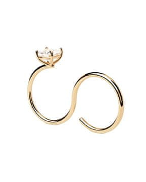 PDPAOLA Modni dvojno pozlačen prstan s cirkonom Sofia AN01-A27