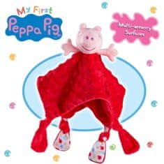 Peppa Pig Pujsa Pepa Odejo, krpo za objemanje za dojenčke, uspavalo, dudo 24x24cm, 0-12m 