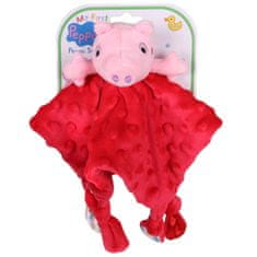 Peppa Pig Pujsa Pepa Odejo, krpo za objemanje za dojenčke, uspavalo, dudo 24x24cm, 0-12m 