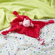 Peppa Pig Pujsa Pepa Odejo, krpo za objemanje za dojenčke, uspavalo, dudo 24x24cm, 0-12m 