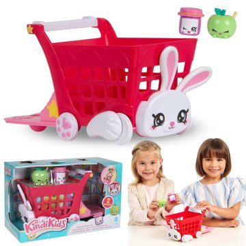 TM Toys Kindi Kids Nakupovalni voziček + 2 kosa. Shopkins, Kindi Otroška igrača z dodatki za lutke