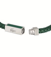 Lacoste Zelena usnjena zapestnica za moške Rockel 2040449