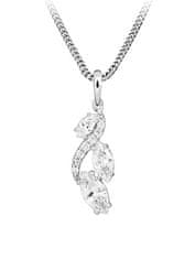 Silver Cat Srebrna ogrlica s kubičnim cirkonom Classics SC594 (verižica, obesek)