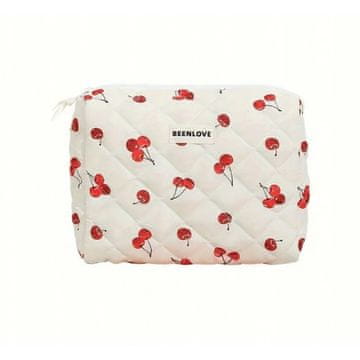 LIVEFY kozmetična torbica Cherry, bela