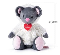 Lumpin Miška Azumi siva v belem krznu 28 cm