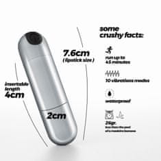 Crushious Bullet vibrator Crushious - iMoan, srebrn