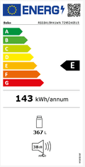 Beko Hladilnik RSSE415M41WN