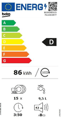 Beko Vgradni pomivalni stroj BDIN38531D