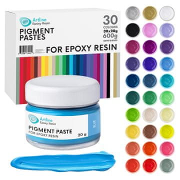 Artline Epoxy Resin Set neprosojnih pigmentnih past za epoksi smolo, 30 barv, po 20 g