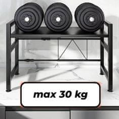 Smania Raztegljiv kuhinjski regal MagicRack - črna | Kuhinjski organizator | Regal za mikrovalovno pečico