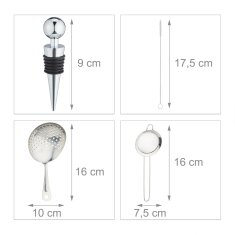 UNBRANDED 16-delni koktajl set s stojalom 