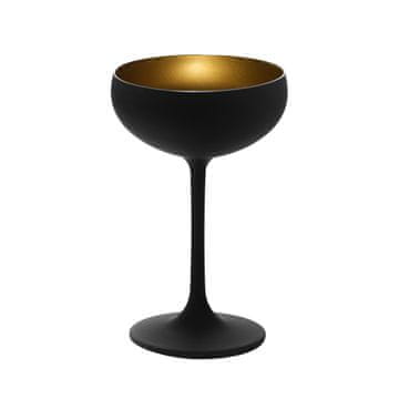 Stölzle Olympic kelih kupa šampanjec črn-zlat mat 230ml