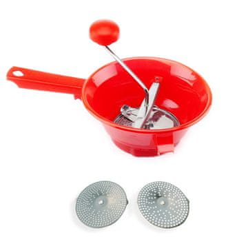 Tomatto Extranova pasirka 20cm z 2 nastavki rdeča / inox, pvc