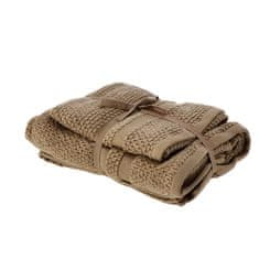 StarDeco Set brisača Wida 40x55 in 55x100cm / 2 kos / rjava / bombaž