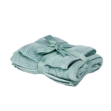 StarDeco Set brisača Wida 40x55 in 55x100cm / 2 kos / turkizna / bombaž