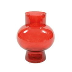 Mhome Vaza 15xh18cm / rdeča / steklo