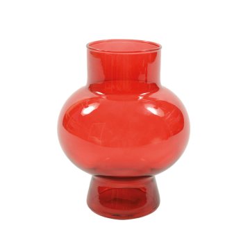 Mhome Vaza 15xh18cm / rdeča / steklo