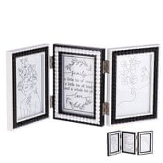 StarDeco Zložljiv okvir za sliko 40x18cm / za 3 slike / les