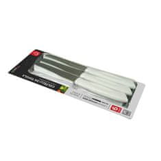 Set nož žagica / bel ročaj / 6 kos / inox, pvc
