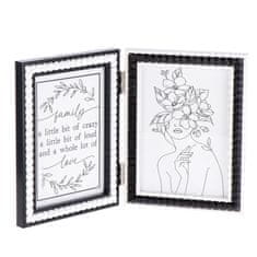 StarDeco Zložljiv okvir za sliko 32x21cm / za 2 sliki / les