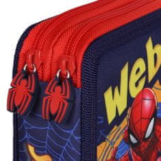MARVEL COMICS MARVEL Spider Man Dvodelni deški svinčnik S ŠOLSKIMI POTREBŠČINAMI ZA ŠOLO - 32 elementov, 2 zadrgi 