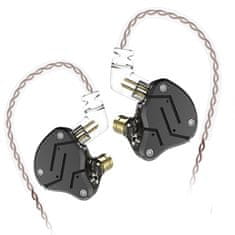 KZ ZS10 PRO Hybrid HiFi slušalke, črna
