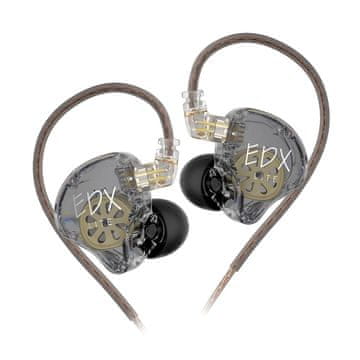 KZ EDX Lite dinamične HiFi slušalke, sive