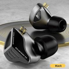 KZ ZVX dinamične HiFi slušalke, črne