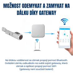 BOT Pametna ključavnica TTLock L2 srebrna podaljšana dolžina