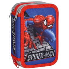 MARVEL COMICS MARVEL Spider Man Trije predali svinčnik Z OPREMO za dečka, ZA ŠOLO - 45 elementov, 3 zadrga 