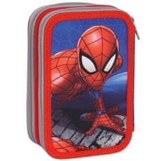MARVEL COMICS MARVEL Spider Man Trije predali svinčnik Z OPREMO za dečka, ZA ŠOLO - 45 elementov, 3 zadrga 