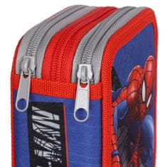 MARVEL COMICS MARVEL Spider Man Trije predali svinčnik Z OPREMO za dečka, ZA ŠOLO - 45 elementov, 3 zadrga 