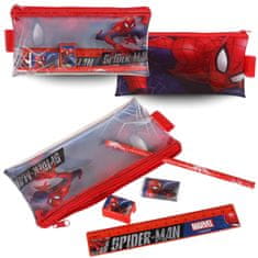 MARVEL COMICS MARVEL Spider Man Prozoren PERESNIK z zadrgo Z OPREMO, vrečko za dečke, ŠOLSKI KOMPLET 