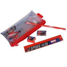 MARVEL COMICS MARVEL Spider Man Prozoren PERESNIK z zadrgo Z OPREMO, vrečko za dečke, ŠOLSKI KOMPLET 