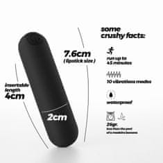 Crushious Bullet vibrator Crushious - iMoan, črn