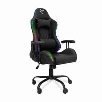 White Shark gaming stol INDIANAPOLIS-RGB črn