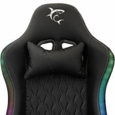 White Shark gaming stol INDIANAPOLIS-RGB črn