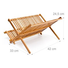 UNBRANDED Stojalo za posodo CROSS bambus 42 cm 