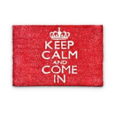 UNBRANDED Predpražnik "Keep calm and come in" rdeč 
