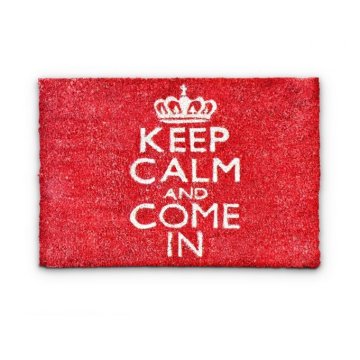 UNBRANDED Predpražnik "Keep calm and come in" rdeč