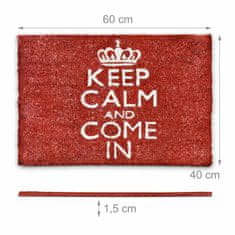 UNBRANDED Predpražnik "Keep calm and come in" rdeč 