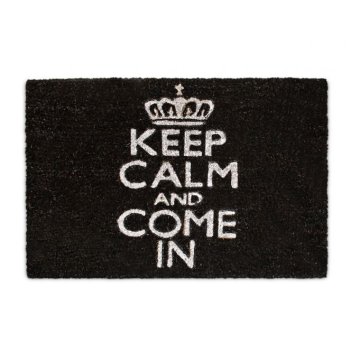 UNBRANDED Predpražnik "Keep calm and come in" črn