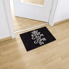 UNBRANDED Predpražnik "Keep calm and come in" črn 