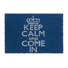 UNBRANDED Predpražnik "Keep calm and come in" moder 